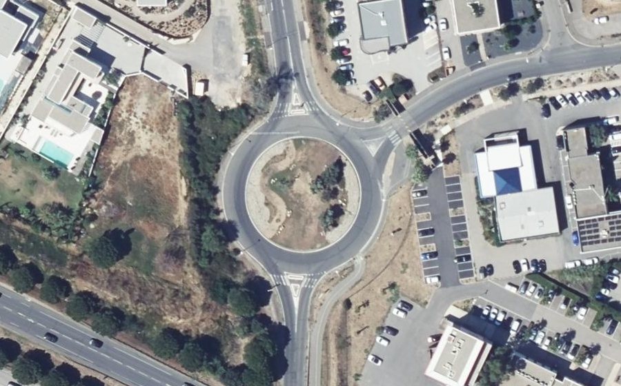 Vue aérienne du Rond-Point Gay-Lussac
