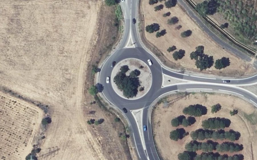 Vue aérienne du Rond-Point des Combattants en Afrique du Nord