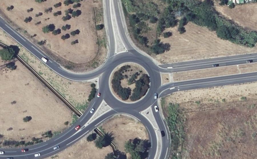 Vue aérienne du Rond-Point Paul Corazzi