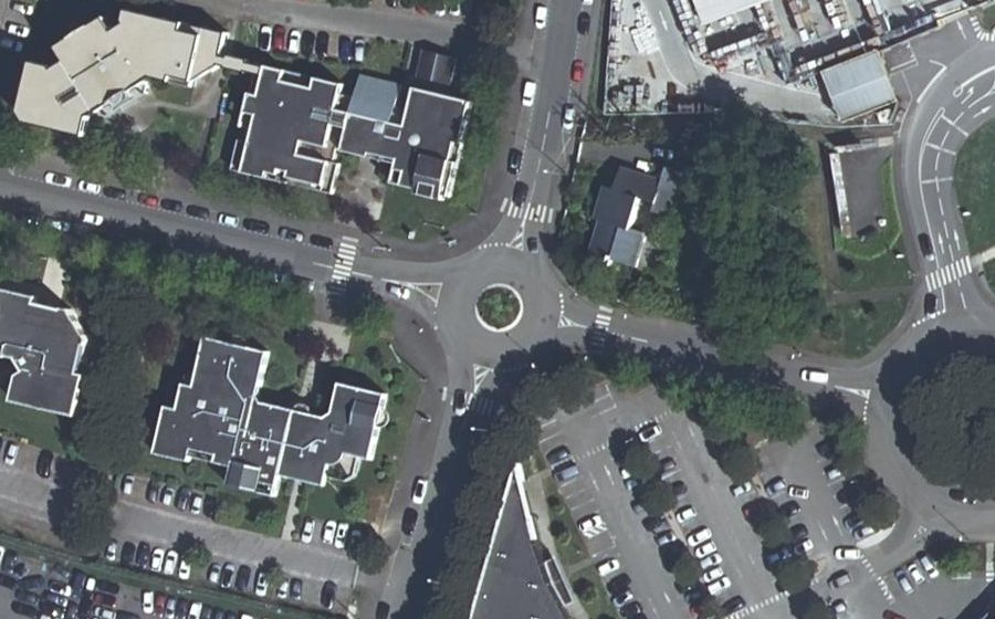 Vue aérienne du Rond-Point de l'Étoile du Matin