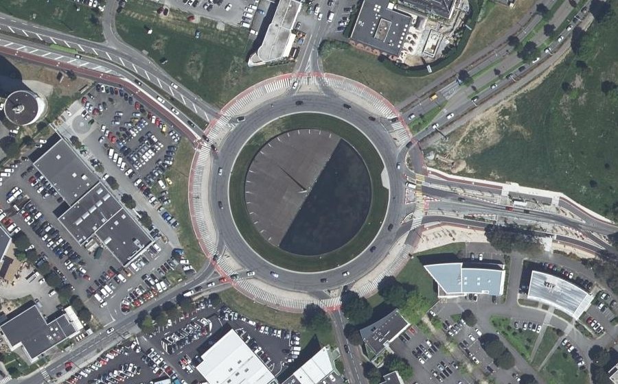 Vue aérienne du Rond-Point Océanis