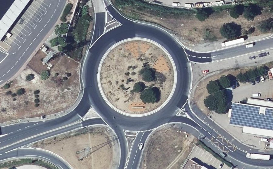Vue aérienne du Rond-Point d'Amsterdam