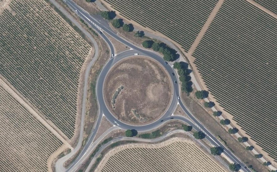 Vue aérienne du Carrefour