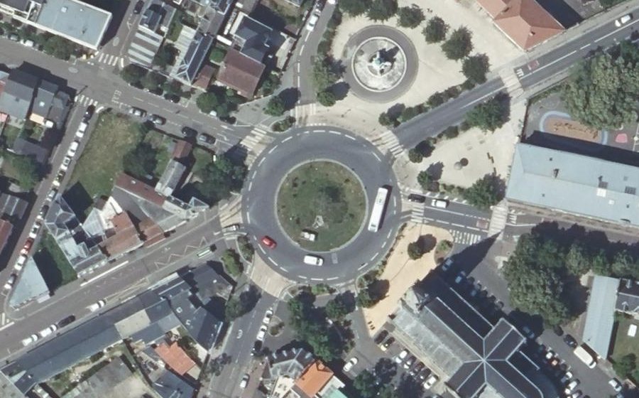 Vue aérienne de la Place Saint-Clément