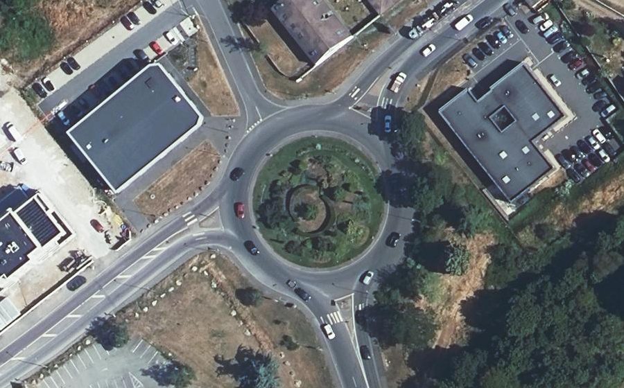 Vue aérienne du Rond-Point Pasteur