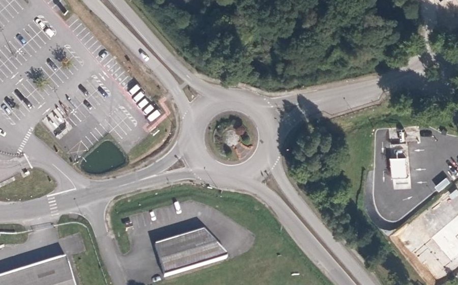 Vue aérienne du Rond-Point de Talvern