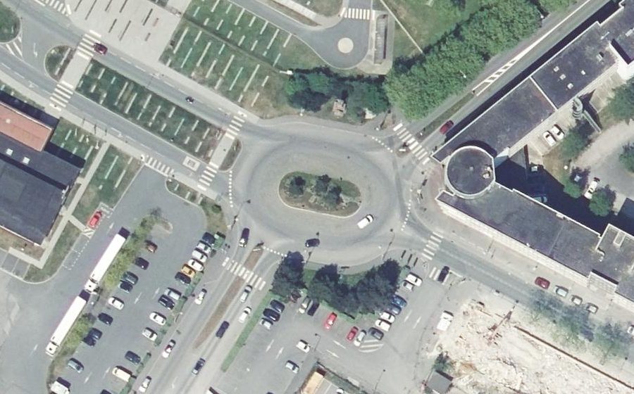 Vue aérienne du Rond-Point Guillain