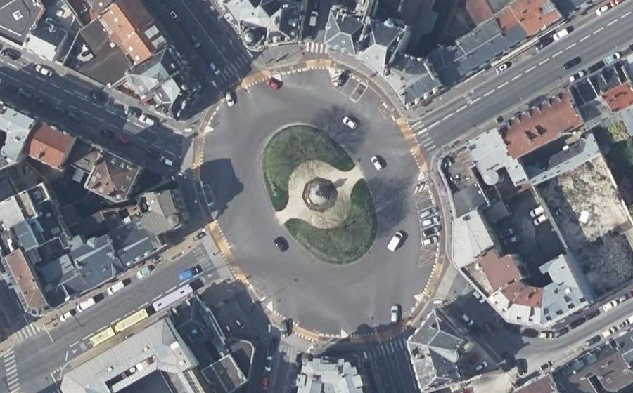 Vue aérienne du Place Aristide Briand