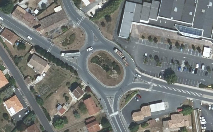 Vue aérienne du Rond-Point de l'Europe