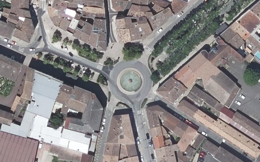 Vue aérienne du Place du Général de Gaulle