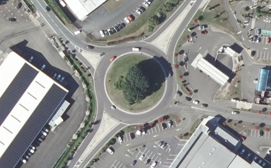 Vue aérienne du Rond-Point d'Espagne