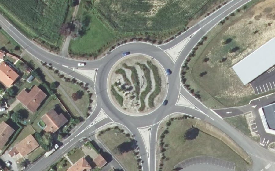 Vue aérienne du Rond-Point de l'Océan