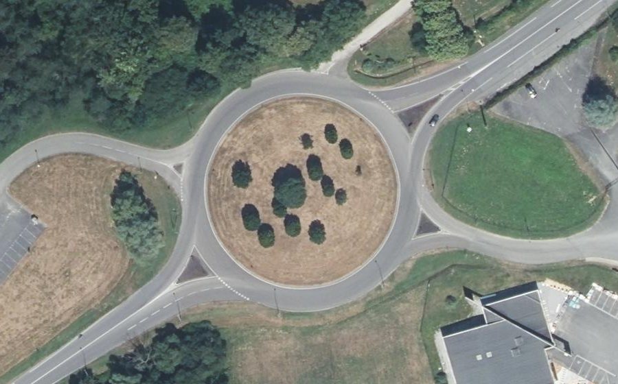 Vue aérienne du Rond-Point François Mitterrand