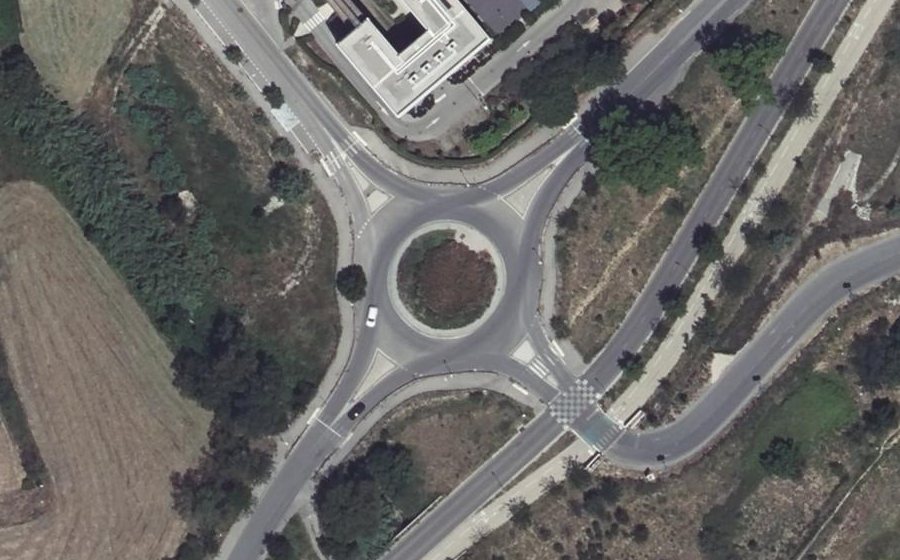 Vue aérienne du Rond-Point Marcelle Calvet