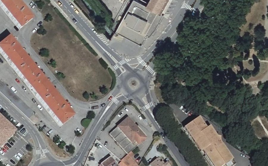 Vue aérienne du Rond-Point de la Colette