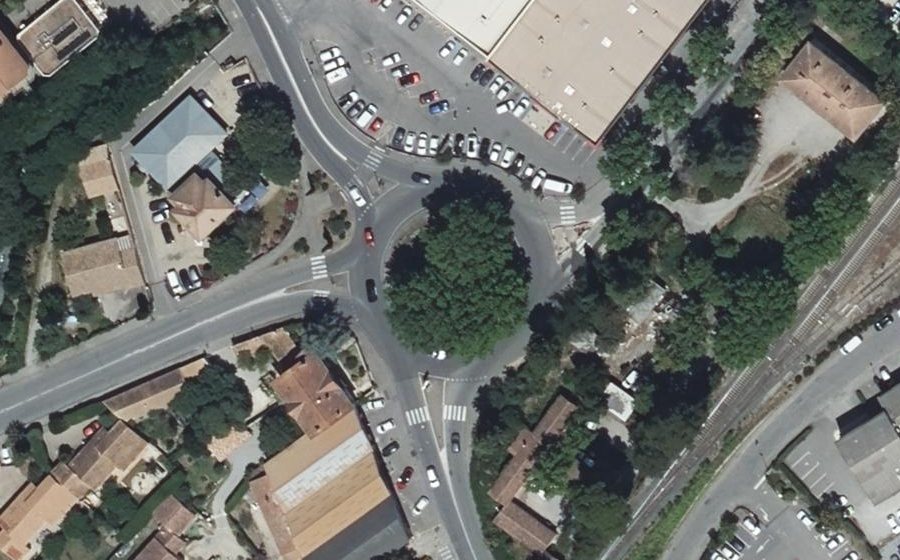 Vue aérienne de la Place Damase Arbaud