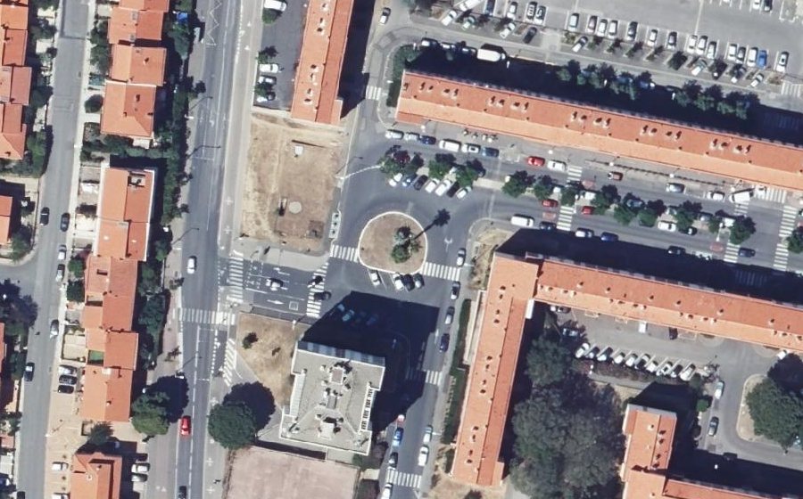 Vue aérienne du Place du Canigou
