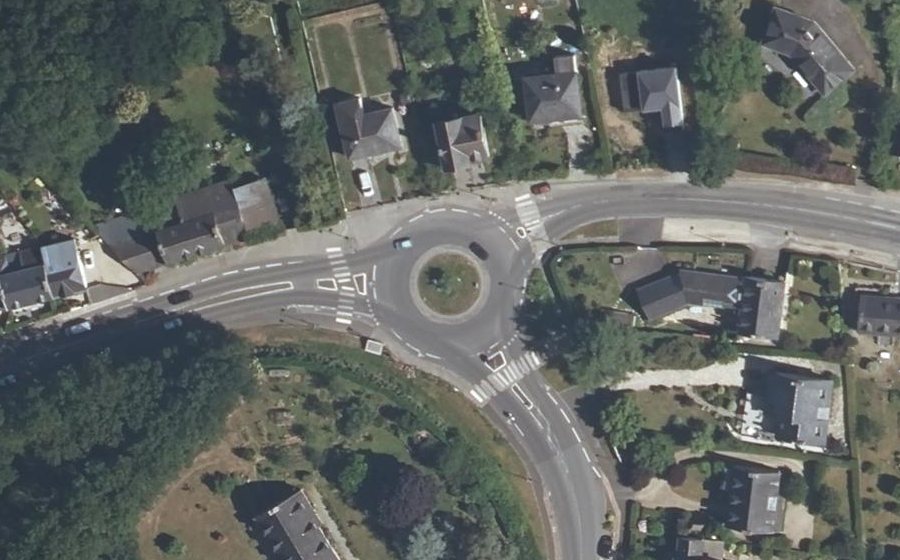 Vue aérienne du Giratoire du Pigeon Vert