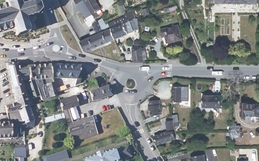 Vue aérienne du Giratoire de la Boule d'Or
