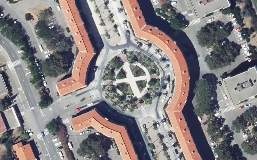 Vue aérienne du Rond-Point de l'Occitanie