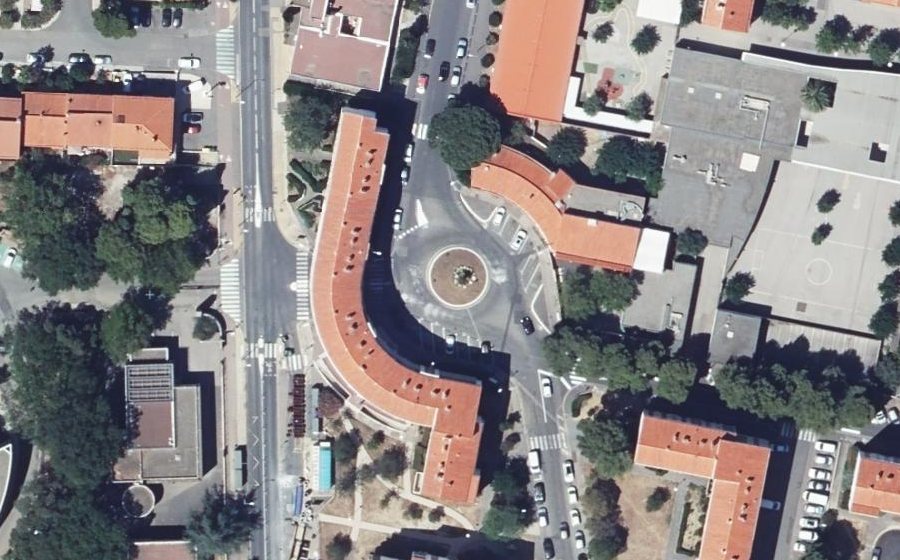 Vue aérienne du Place d'Alghéro