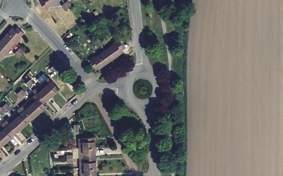 Vue aérienne du Place de Montlhéry