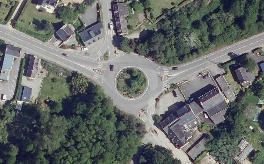 Vue aérienne du Rond-Point de Pont Henvez