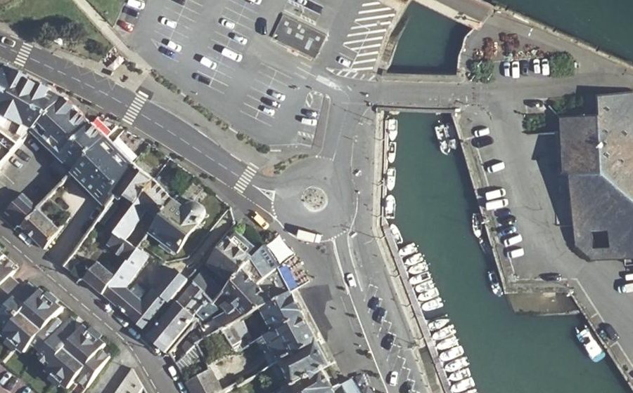 Vue aérienne de la Place d'Armes