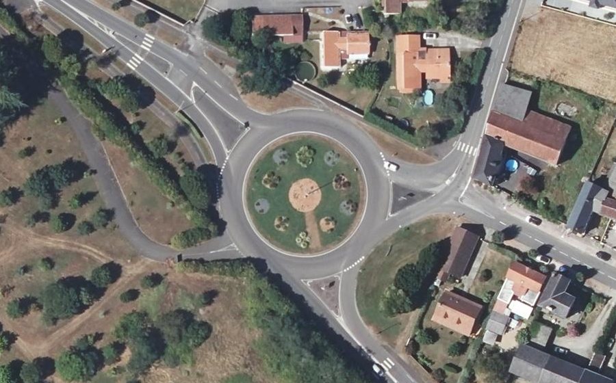 Vue aérienne du Rond-Point du Souvenir Français