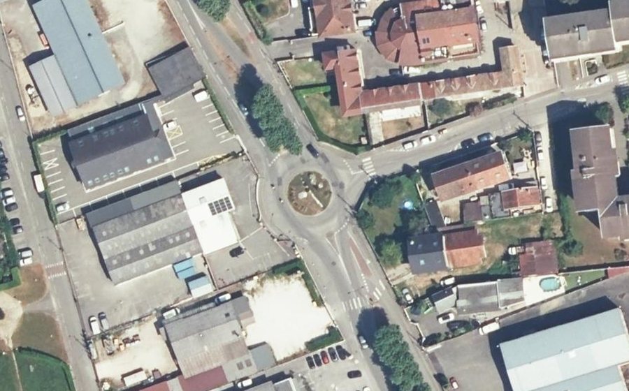 Vue aérienne du Carrefour Jacotot