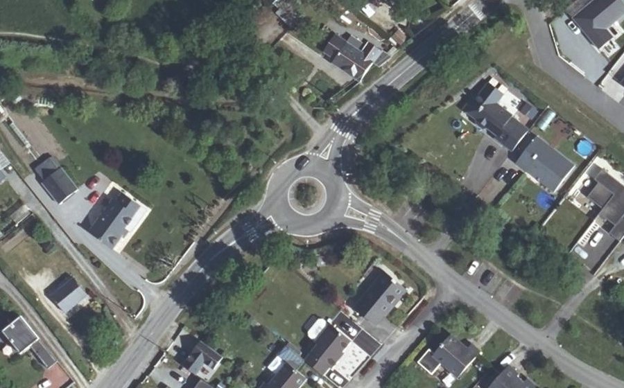 Vue aérienne du Giratoire Pont Belles Filles