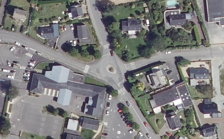 Vue aérienne du Route de Quimper