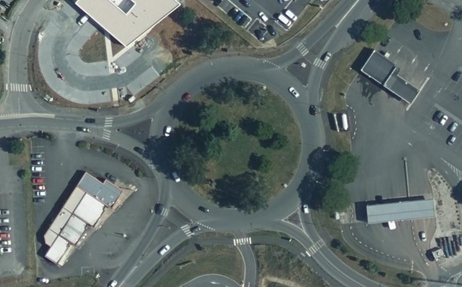 Vue aérienne du Rond-Point de la Libération