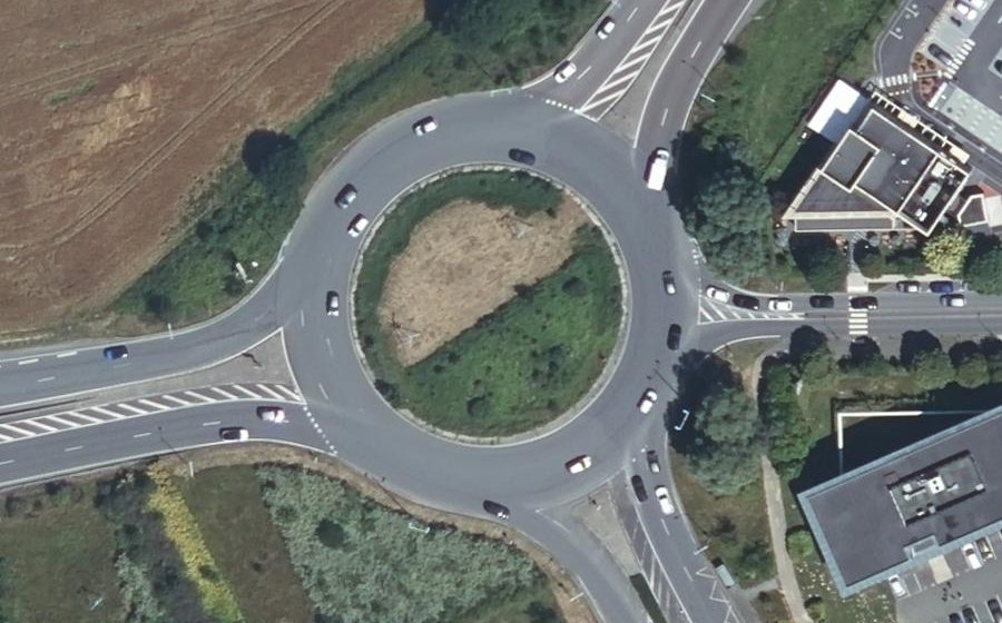 Vue aérienne du Rond-Point des Mobiles