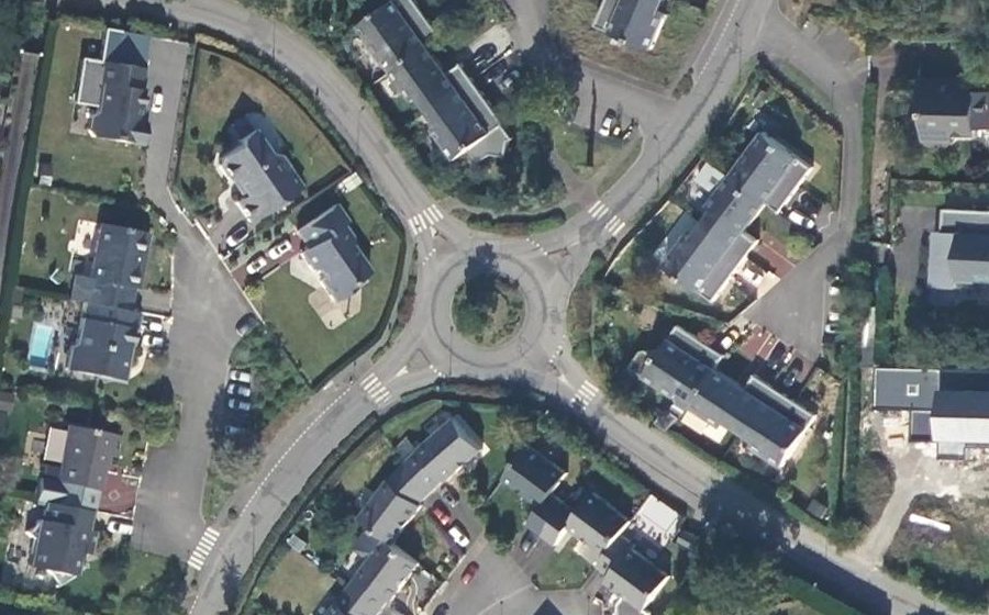 Vue aérienne du Rue du Hameau de l'Abbaye