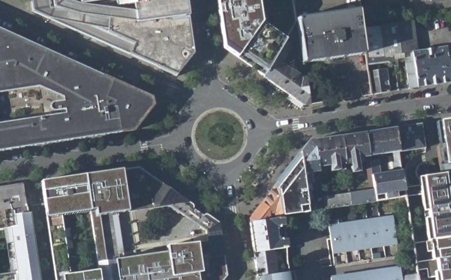 Vue aérienne de la Place François II