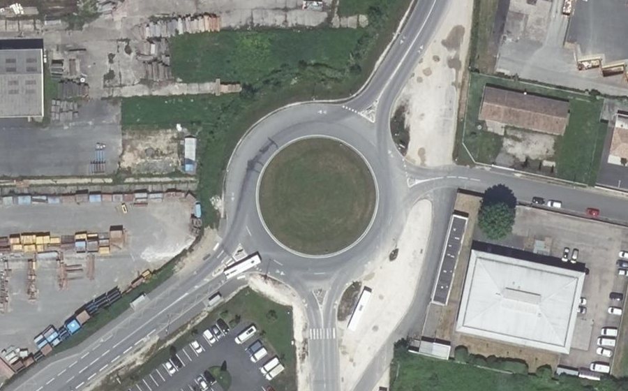 Vue aérienne du Giratoire des Douanes