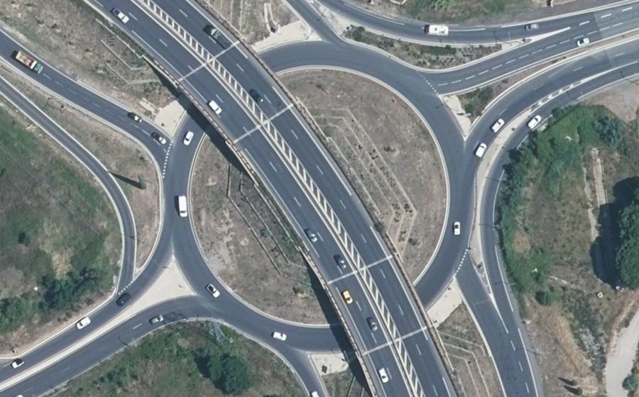 Vue aérienne du Rond-Point Edgar Faure