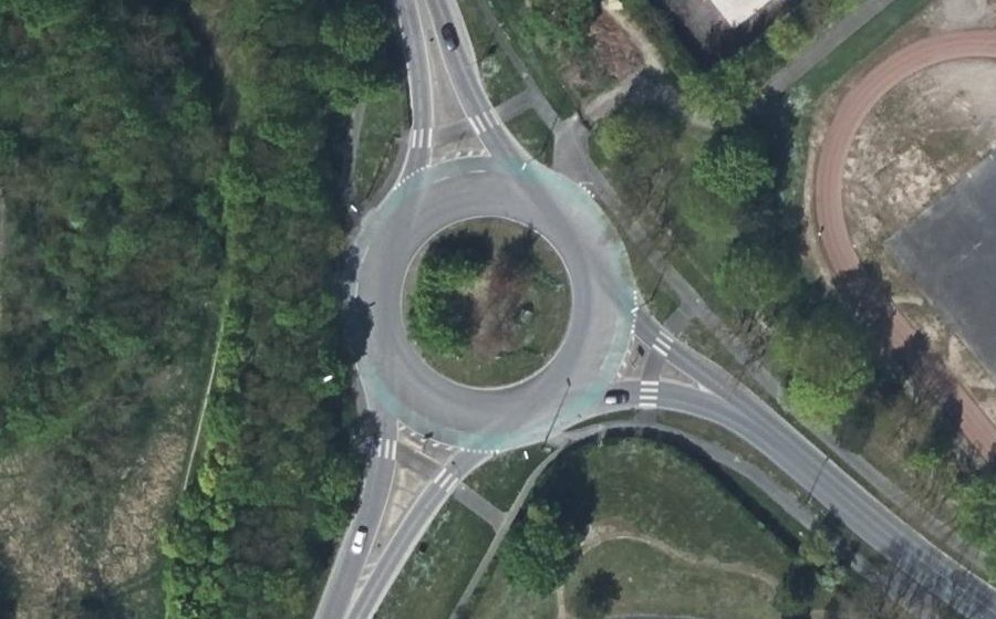 Vue aérienne du Rond-Point François Mauriac