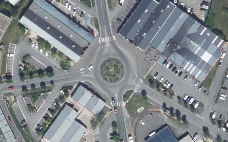 Vue aérienne du Place Robert Lynen