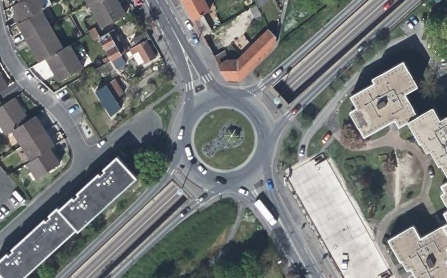Vue aérienne du Rond-Point Jacob