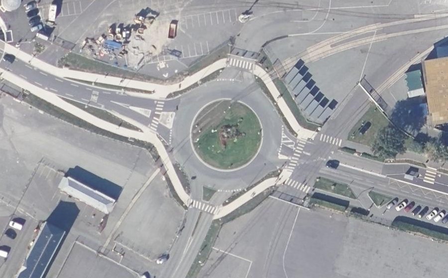 Vue aérienne du Rond-Point des Anciens d'Indochine