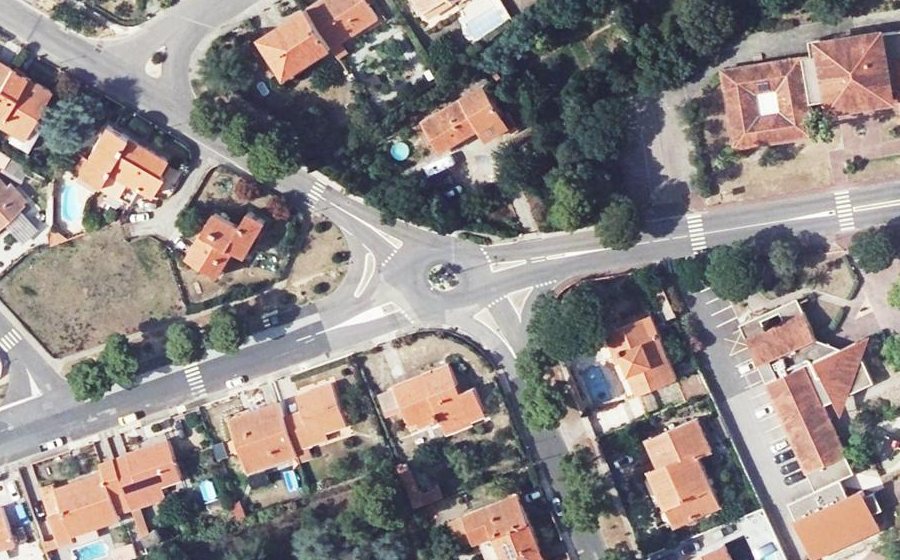 Vue aérienne du Place des Mimosas