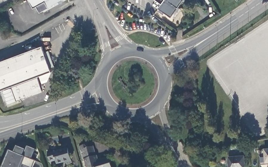 Vue aérienne du Rond-Point de la Libération