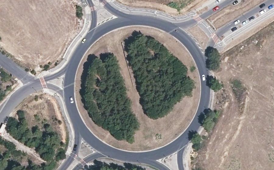 Vue aérienne du Rond-Point du Salinier