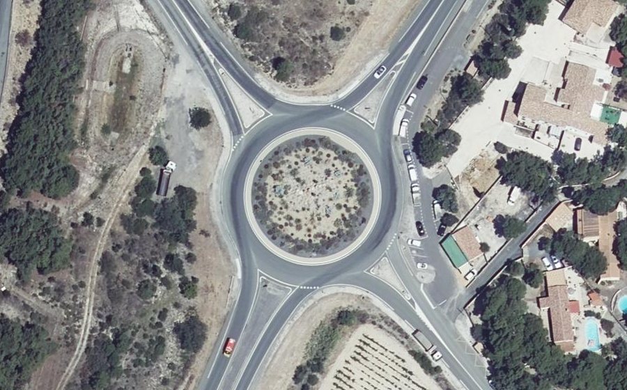Vue aérienne du Rond-Point du Colonel Arnaud Beltrame