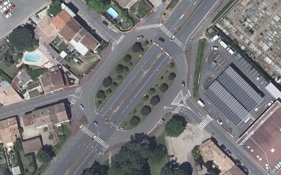 Vue aérienne du Rond-Point Guyenne