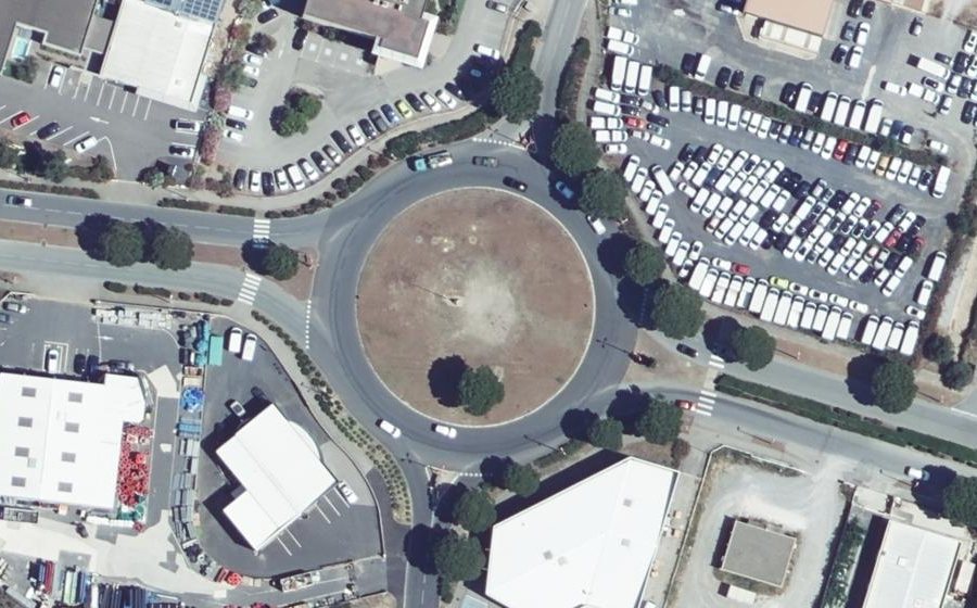 Vue aérienne du Rond-Point Jean Monnet