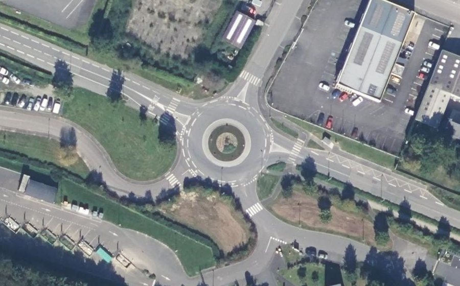Vue aérienne du Rond-Point de Bellevue