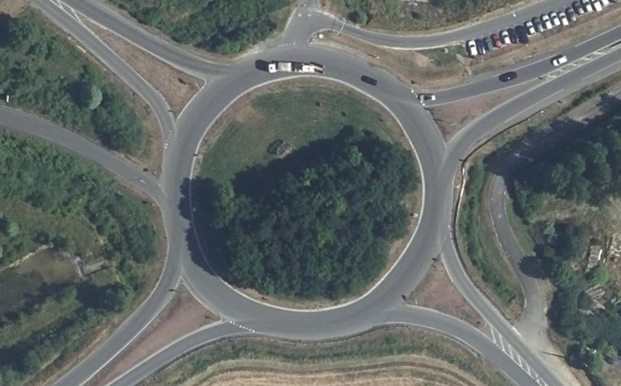 Vue aérienne du Rond-Point du Panier